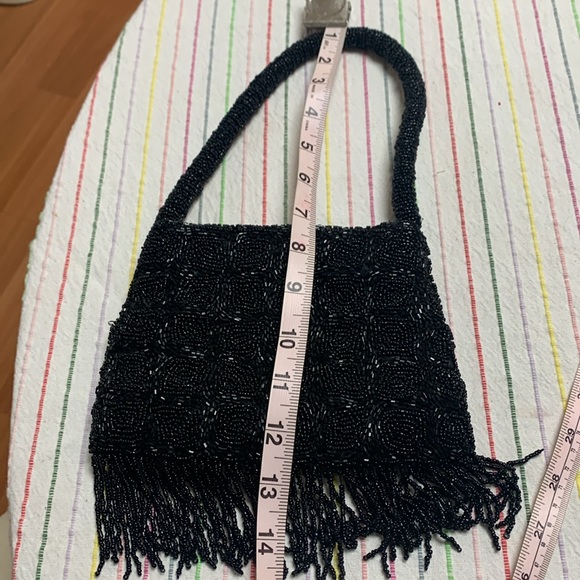 Dressy, black, beaded purse stylish prom wedding - Picture 10 of 10